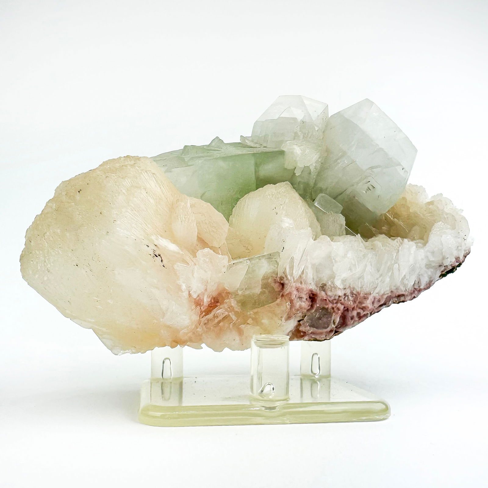 Green Apophyllite with Stilbite Crystal - 4x2.25x1.25 (1 of 5)