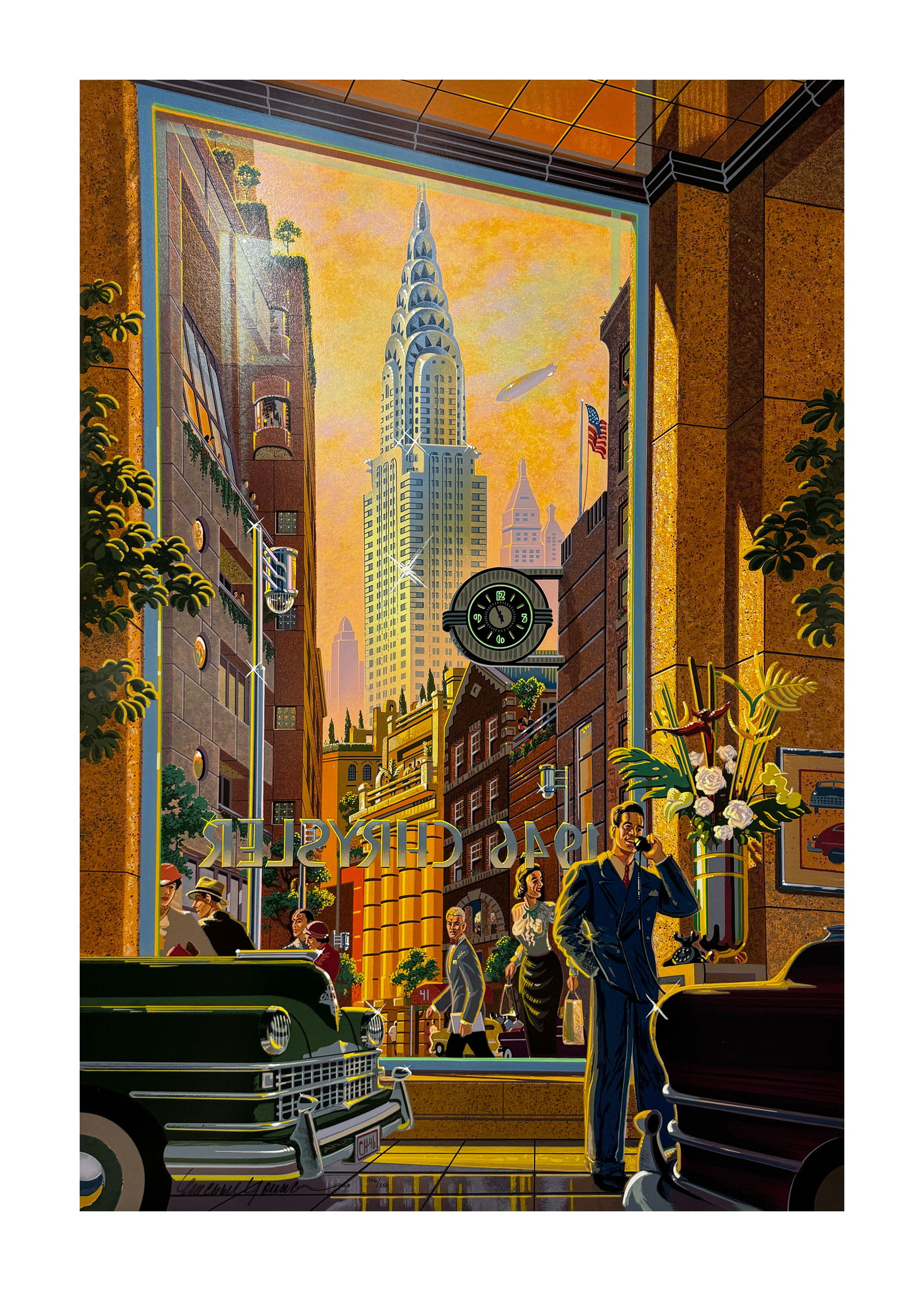 Michael Young  'The Chrysler' Signed Silkscreen on Paper - 24x35.5 (1 of 8)