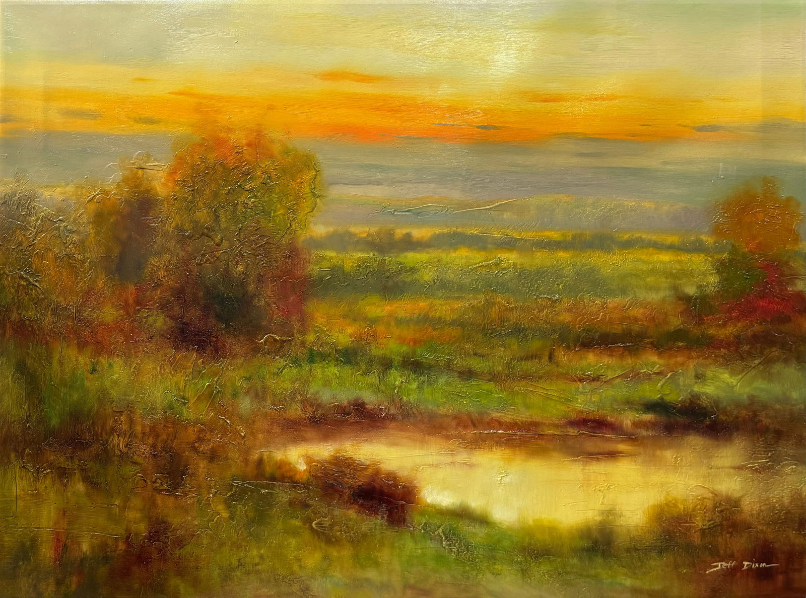 Jeff Dixon 38x28 Signed Original Landscape Painting (1 of 4)