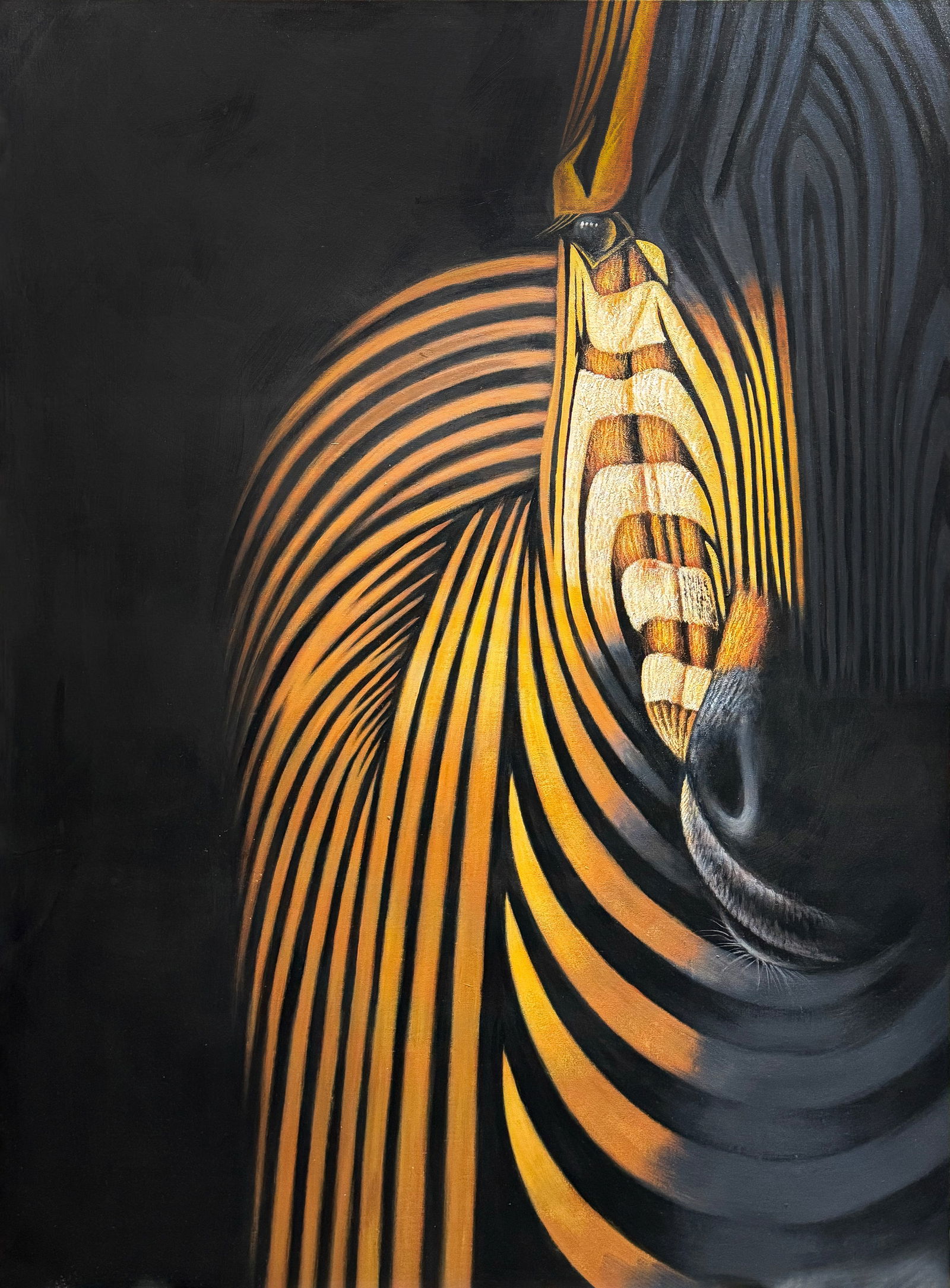 Large 47x63.5 Original Zebra Painting (1 of 6)