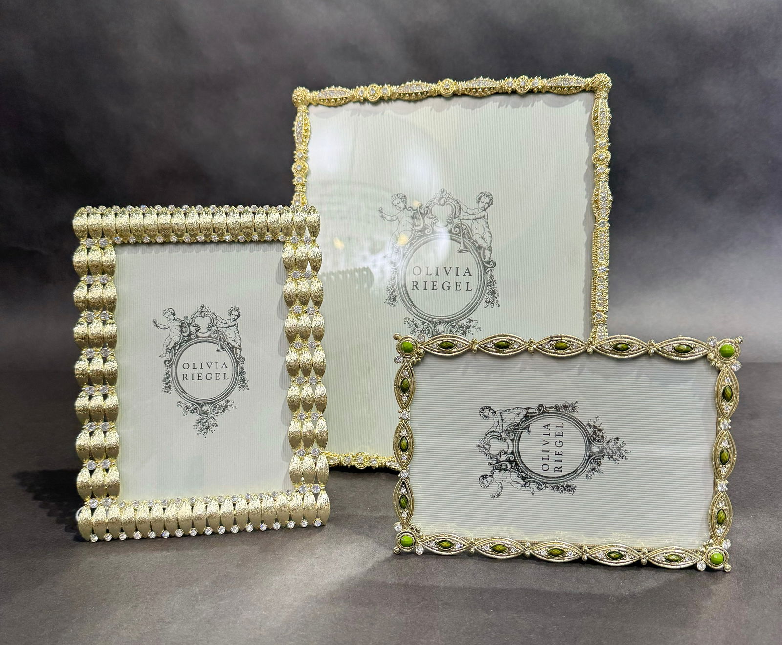 Set of 3 Olivia Riegel Jeweled Table Top Frames  (1 of 10)