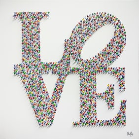 Francisco Bartus 40x40 Original LOVE Painting