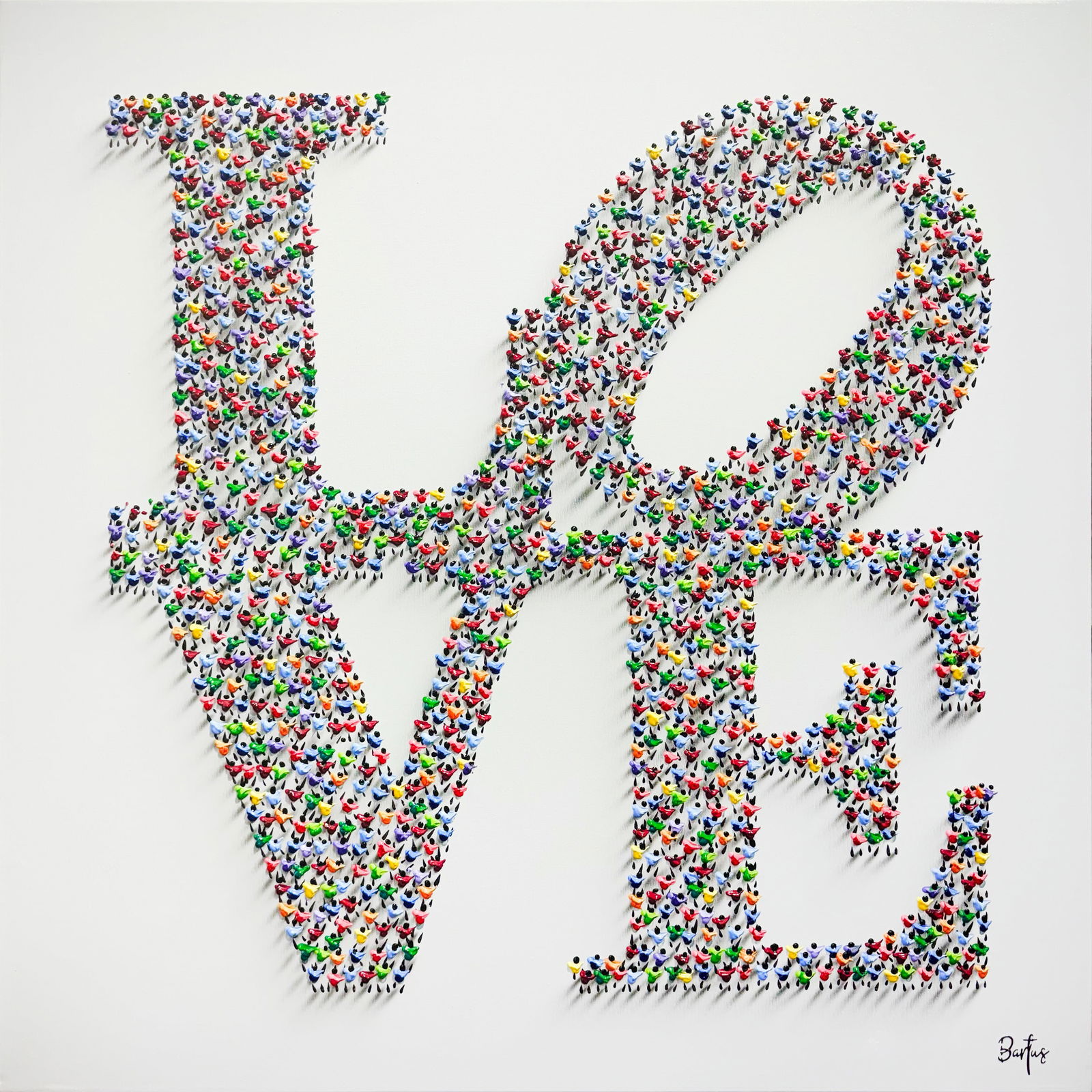 Francisco Bartus 40x40 Original LOVE Painting