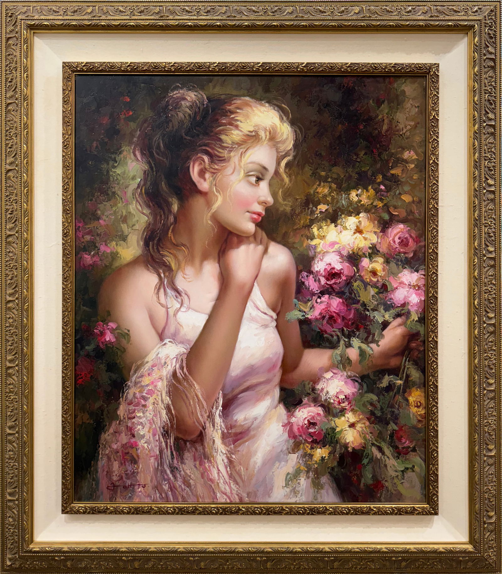 Joho Framed Original Oil Painting on Mounted Canvas 35 x 40 (1 of 7)