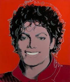 Andy Warhol (After) 33 7/8 x 39 7/8 Michael Jackson Embellished Print