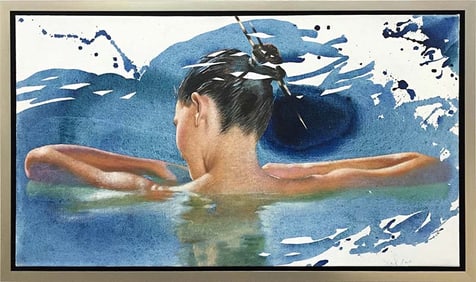Pedro Velver 49x28.75 Framed Original Signed Painting