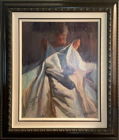 Henry Asencio 45x53 Framed Original Signed Painting