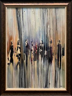 Pietro Adamo 36.5x46.5 Framed Original Signed Painting: Artist: Pietro Adamo (b.1955-) Canadian Title: Apparition Medium: Oil on Canvas Canvas Size: 30 w x 40 h Frame Size: 36.5 w x 46.5 h Type: Original Year: ca. 2010’s Signature: Signed on