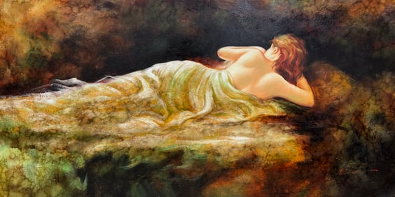 L.Garvin 60x30 Original Figurative Painting
