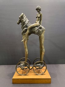 William Tye 29 inch tall Original Surrealist Bronze Sculpture