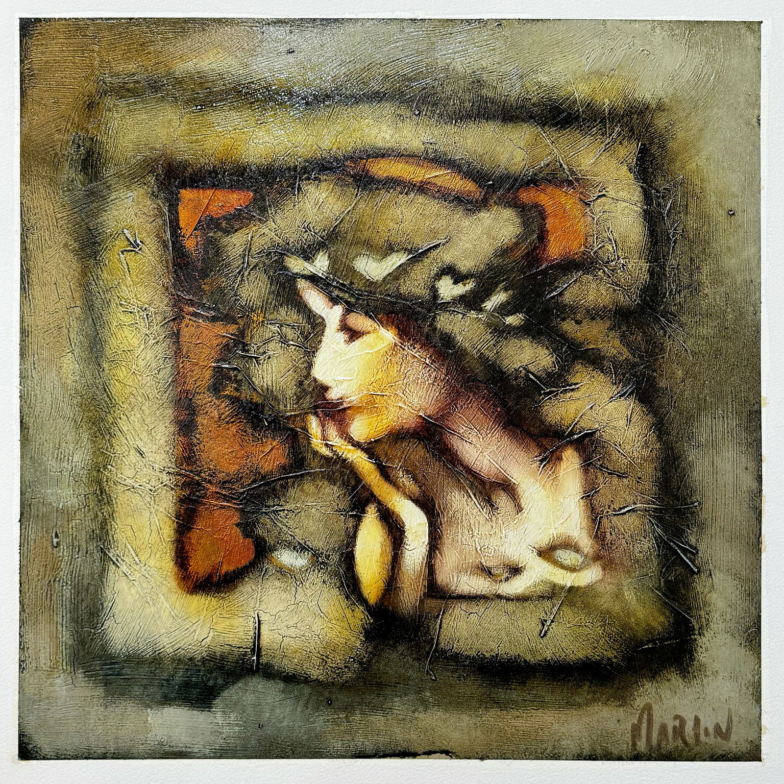 David Martin 18x18 Original Painting on Paper (1 of 6)