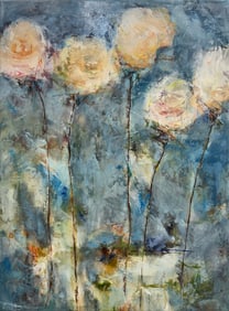Seth Wong 33x45 Abstract Floral Painting