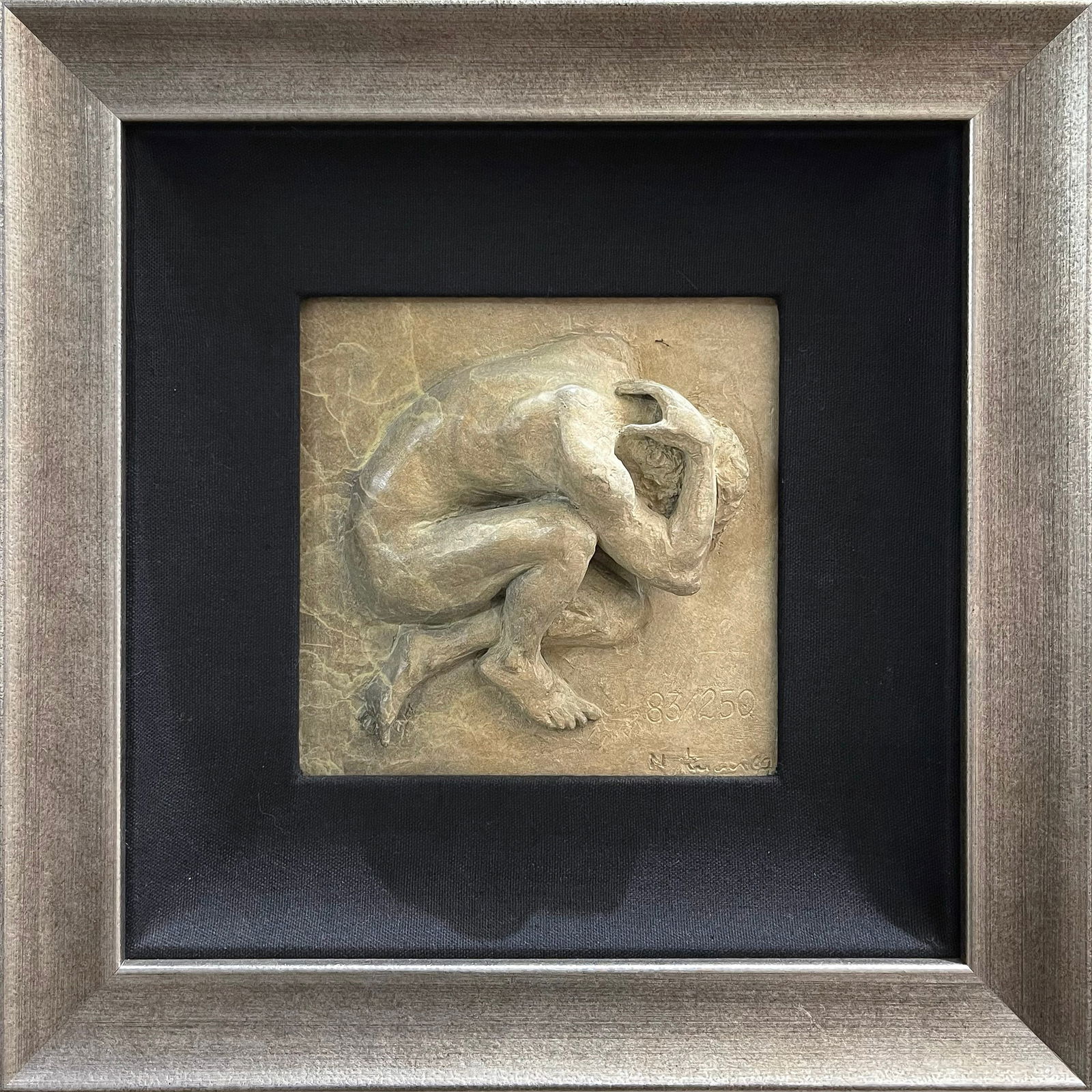 Nguyen Tuan 13x13 Framed Bronze Relief Sculpture (1 of 6)