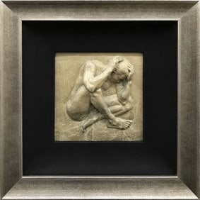 Nguyen Tuan 13x13 Framed Bronze Relief Sculpture