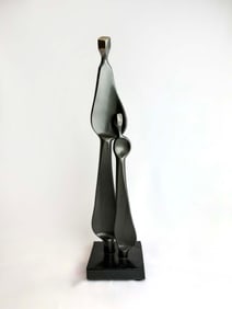 Boris Kramer 12 inch Parent and Child Forged Metal Sculpture