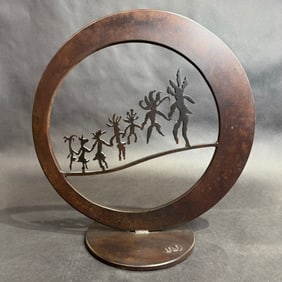 Doug Weigle 15.5x15.75 Petroglyph Steel Sculpture