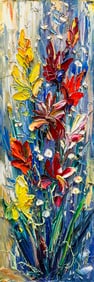 Konstantin Savchenko 12x36 Original Floral Painting