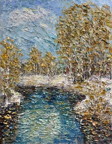 Konstantin Savchenko 22x28 Original Textured Landscape Painting
