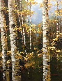 M. Schroter 36x48 Large Signed Original Landscape Painting