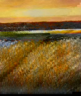 M.S. Park 20x24 Signed Original Landscape Painting: Artist: M.S. Park (b.1951) Korean  Title: Summer&#8217;s End II Medium: Oil on Canvas Canvas Size: 20 W x 24 H Edition: Original Signature: Signed on bottom right corner. Certificate of authenticity a