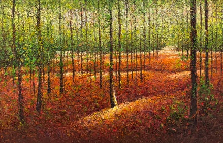 Topaz 70x48 Large Original Texutred Landscape Painting