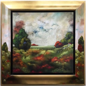 Emanuel Mattini 35x35 Embellished LE with Hand-Painted frame