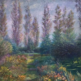 Longo 34x34 Original Garden Painting