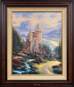 RARE Thomas Kinkade Framed Offset Lithograph on Canvas 34.5x40.5
