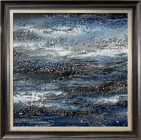 Lun Tse 48x48 Framed Abstract Mixed Media