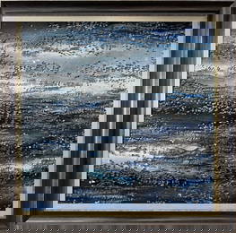 Lun Tse 48x48 Framed Abstract Mixed Media