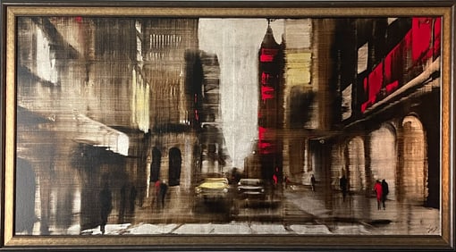Elena Lobanowa 74x40 Large Framed Original Painting