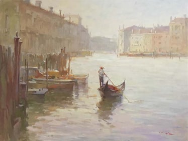 C.P. Kim 47x36 Signed Original Seascape Painting