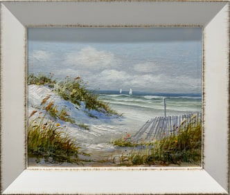 Robin Scott 13x11 Small Framed Original Seascape Painting