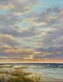 K. Shava 36x48 Large Original Seascape Painting on Canvas