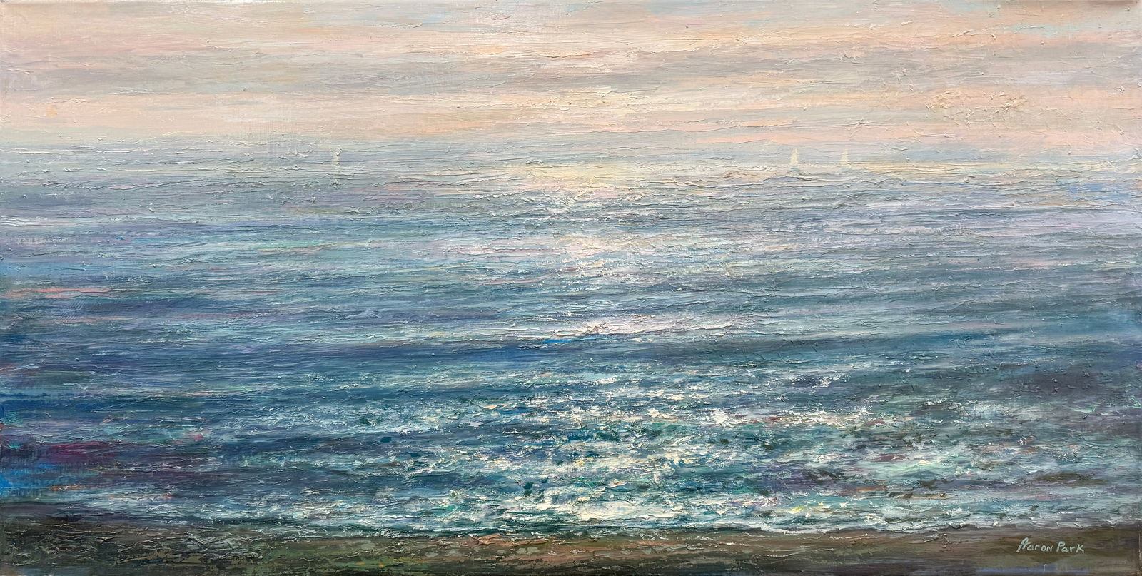Aaron Park 48x24 Signed Original Seascape Painting (1 of 3)
