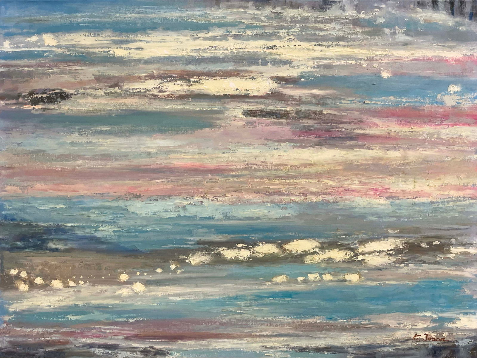 K. Jason 48x36 Large Original Seascape Painting (1 of 5)