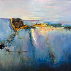Emily C 48x48 Signed Original Abstract Seascape Painting