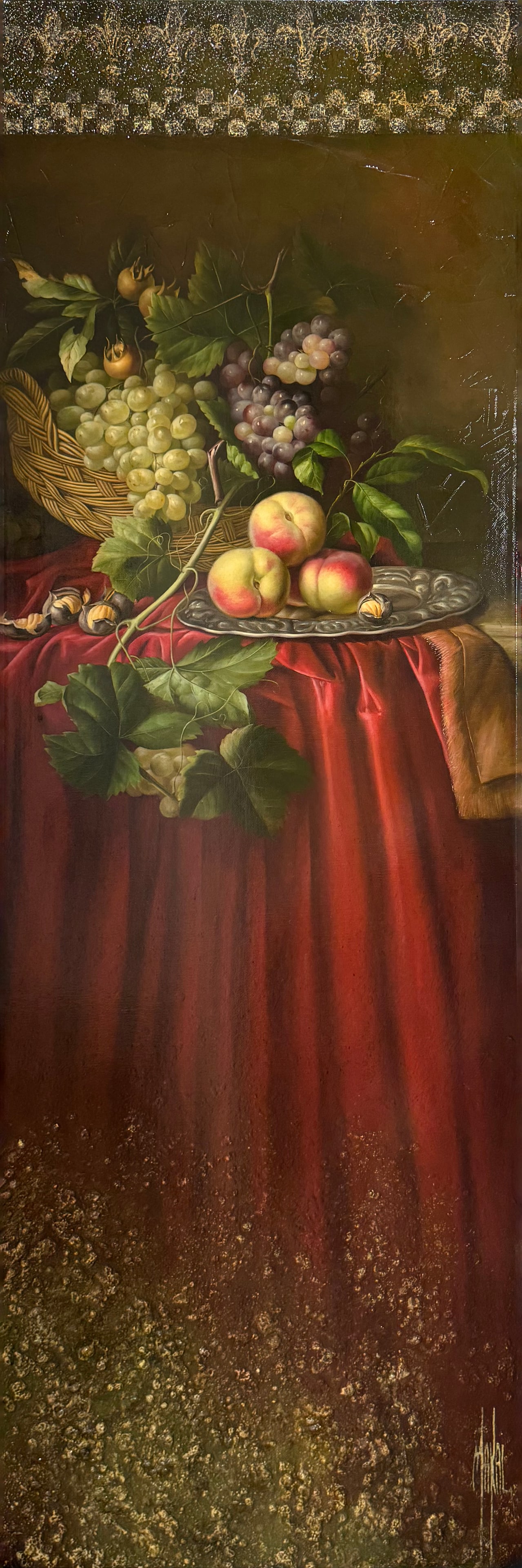 Manaz 14.5 x 44 Signed & Numbered Embellished Giclee on Canvas (1 of 7)