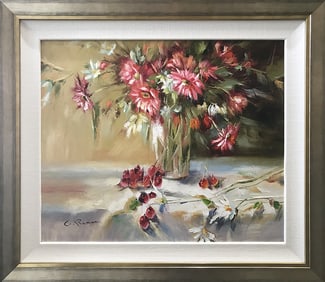 C. Roman 30.75x26.75 Signed Original Painting
