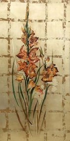 Mary Dulon 24x48 Signed Original Floral Painting