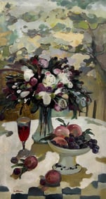 Lillian 24x48 Orignial Floral Painting