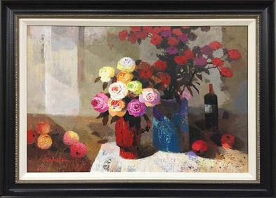 Sebastian 42.5x30.5 Framed Original Painting