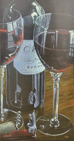 Calvin Lloyd Red Wine 24 x 47.5 Signed & Numbered Limited Edition