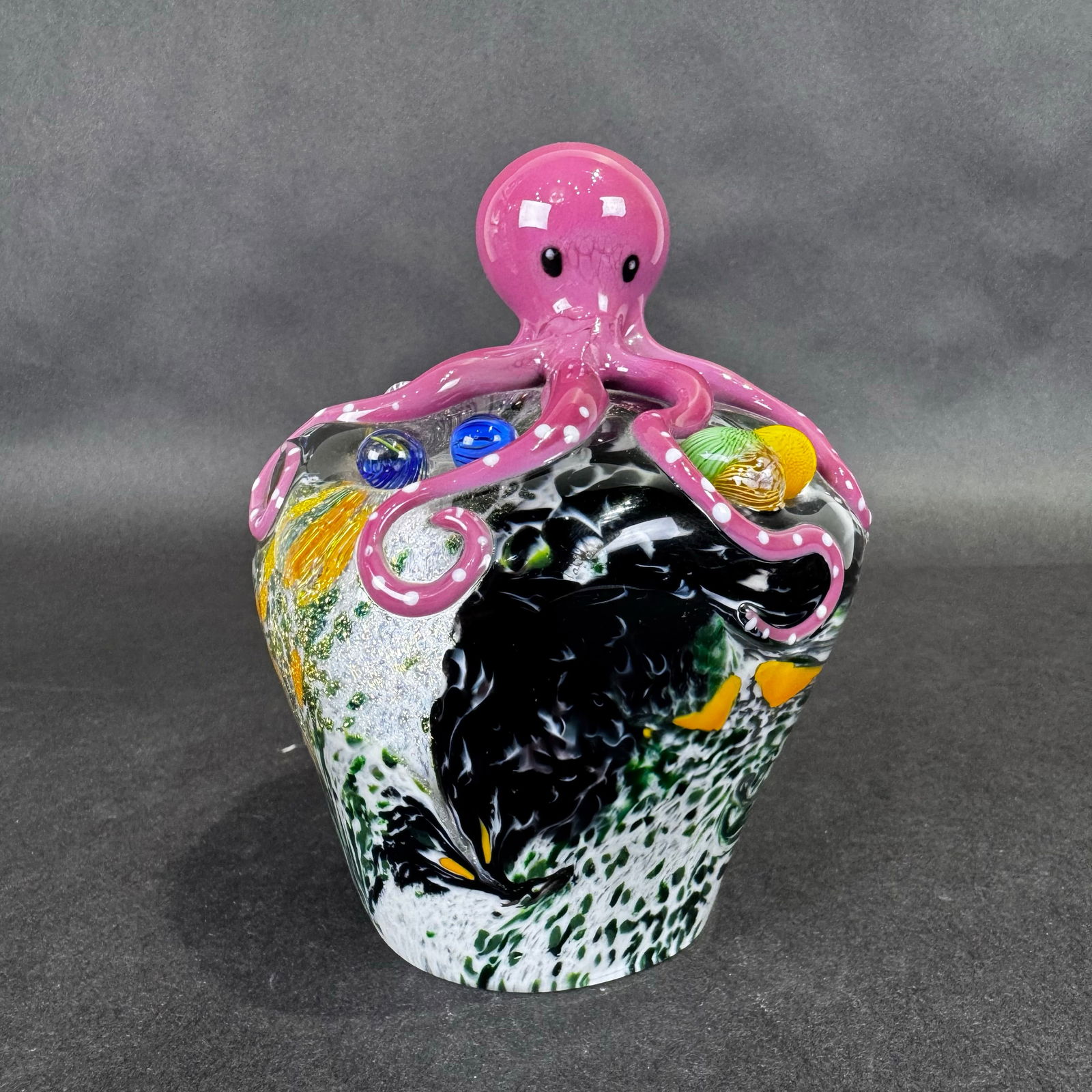 5h Glass Octopus Paperweight (1 of 10)