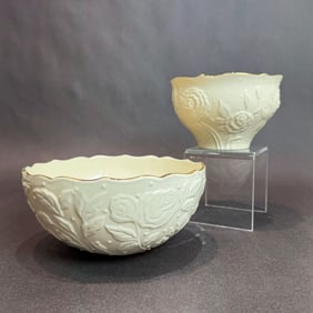 Lenox Porcelain Ivory Rose Serving & Treat Bowl - Set of 2