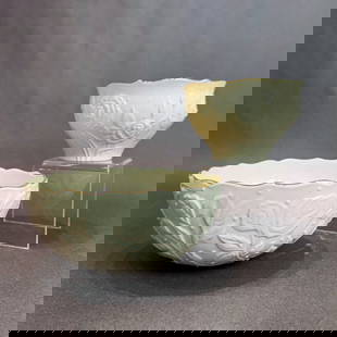 Lenox Porcelain Ivory Rose Serving & Treat Bowl - Set of 2: Lenox Ivory Rose Serving and Treat Bowl Medium: Porcelain with gold rim Serving Bowl Size: 8.25 w x 4 h x 8.25 d Treat Bowl Size: 6.5 w x 4 h x 6.5 d Delicately embossed with blooming roses and finish