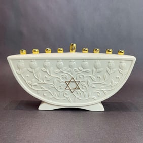 Lenox Cream Ceramic Menorah