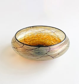 David Lindsay 12 w x 4 h x 12 d Large Gold Lustre Bowl’