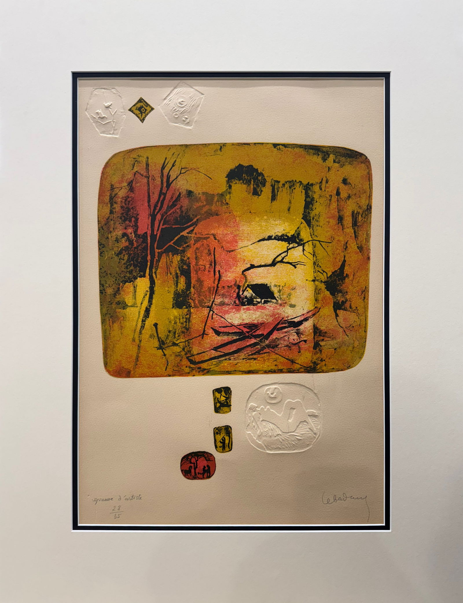 Hoi Lebadang Matted Lithograph on Paper 21.25x27.5 (1 of 7)