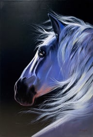 DJ Kim 24x36 Original Signed Horse Painting